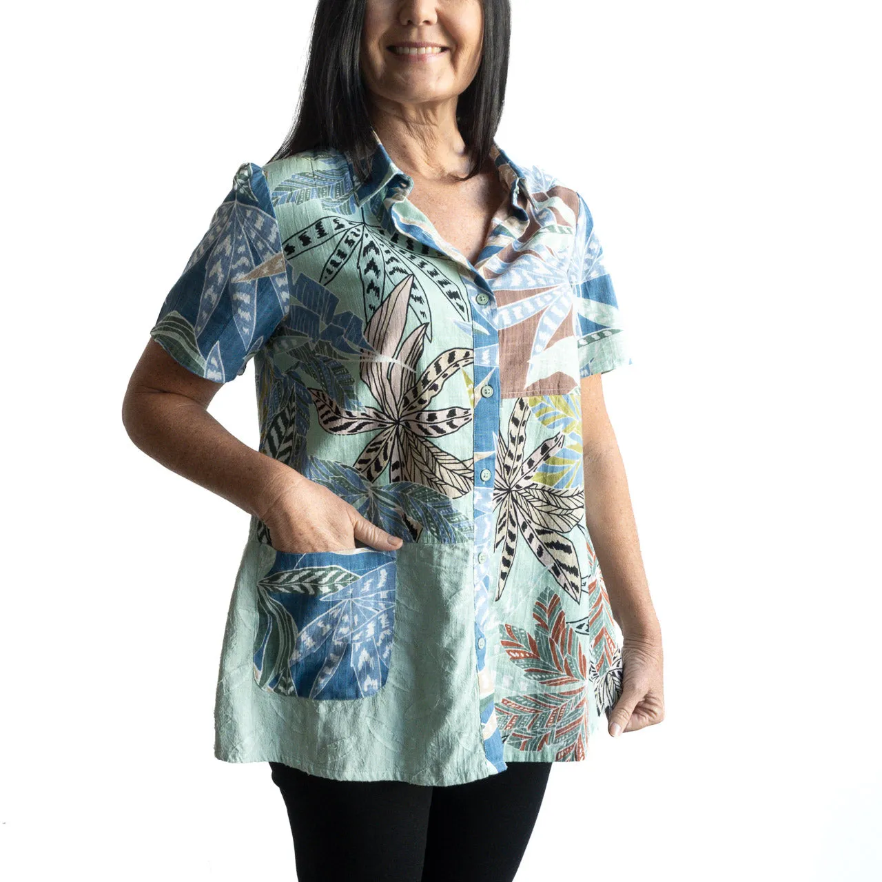 Short Sleeve Pocket Shirt by Orientique Australia - Fitzroy - 22984