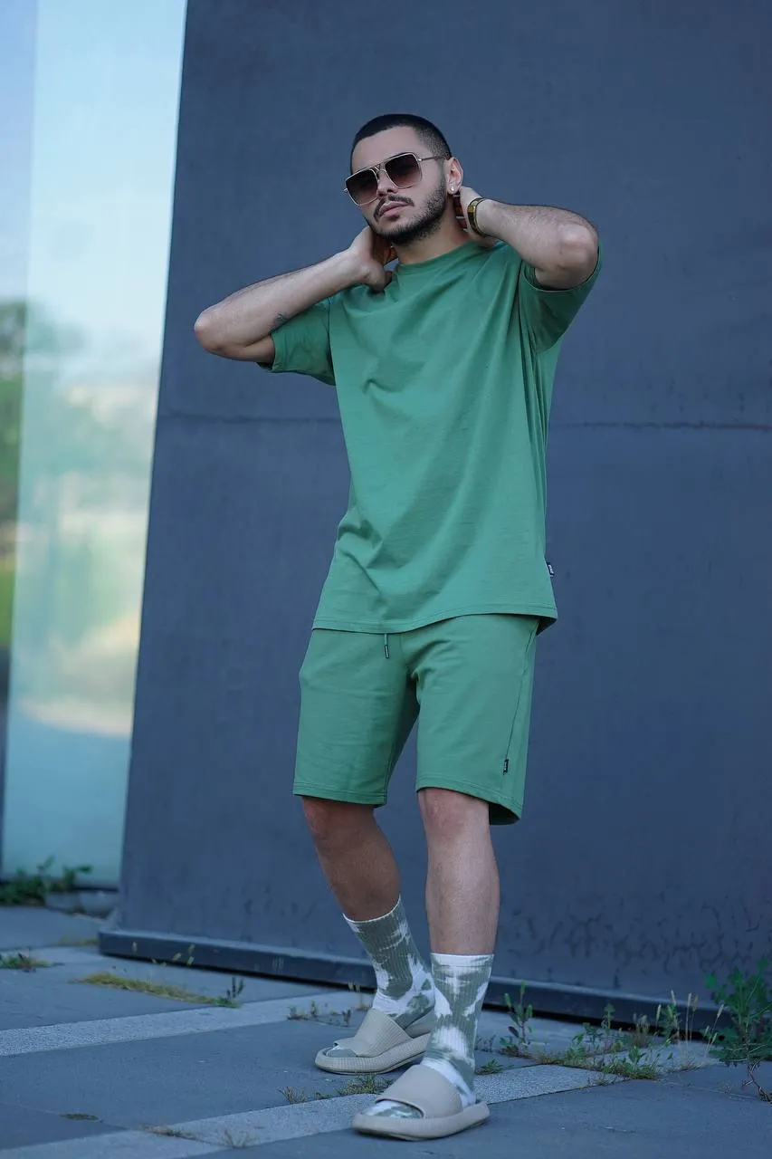 Sneakerjeans Green Shorts Jogger Set ES91