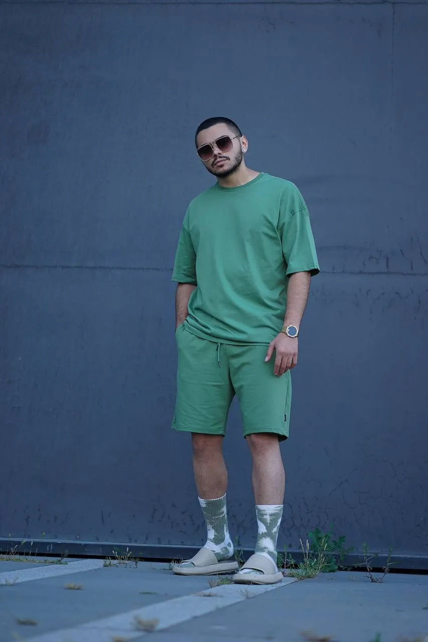 Sneakerjeans Green Shorts Jogger Set ES91