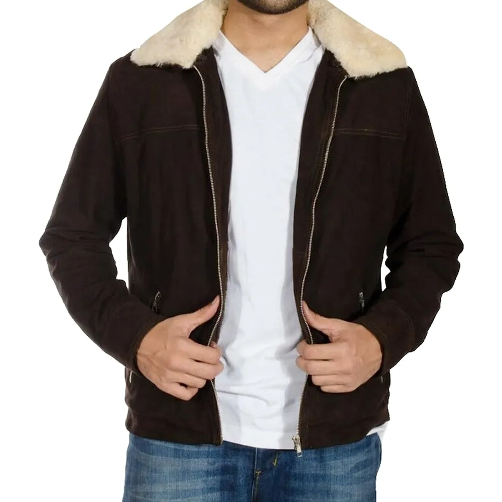 Suede Leather Rick Grimes Jacket