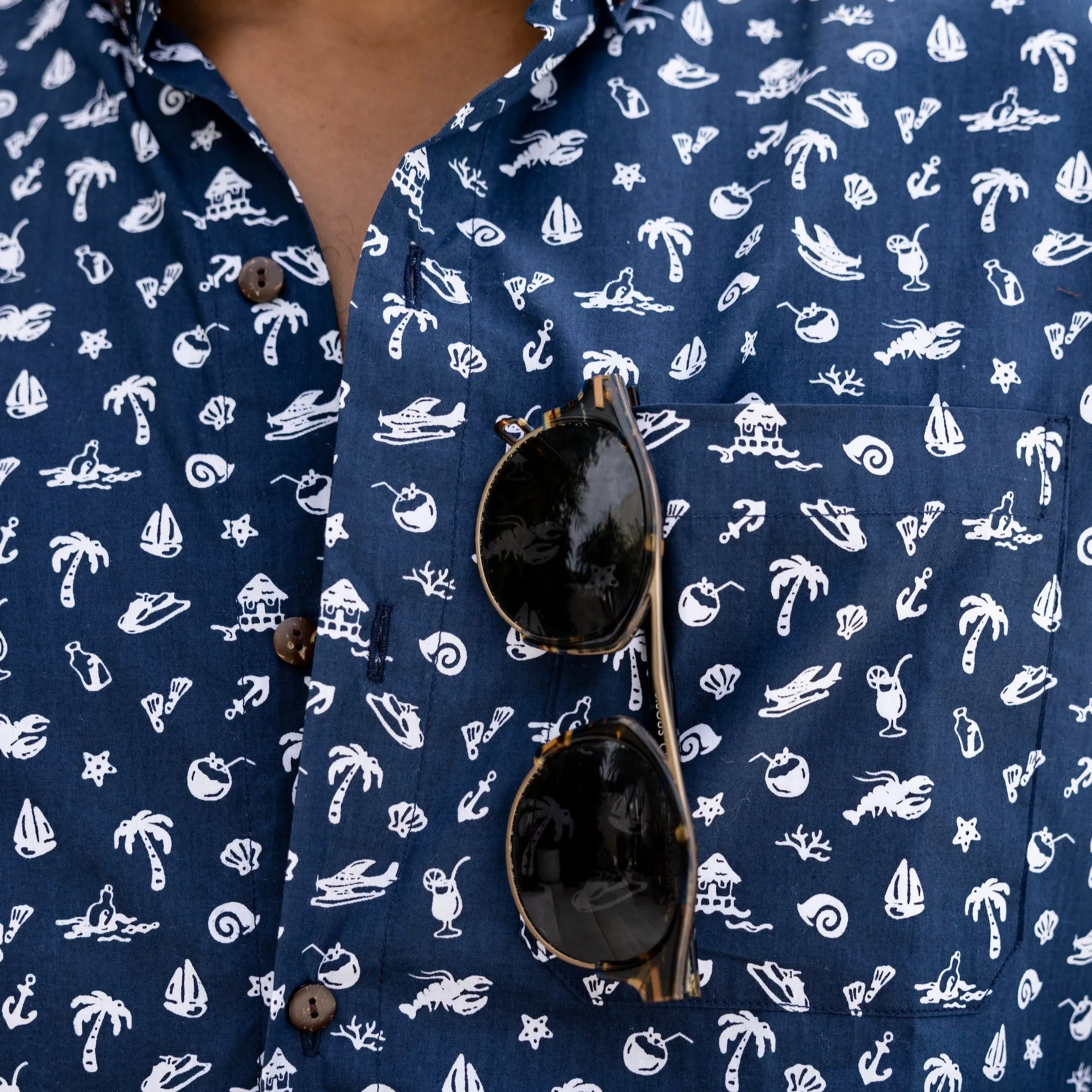 The Fishy Business - Short Sleeve Slim Fit Shirt