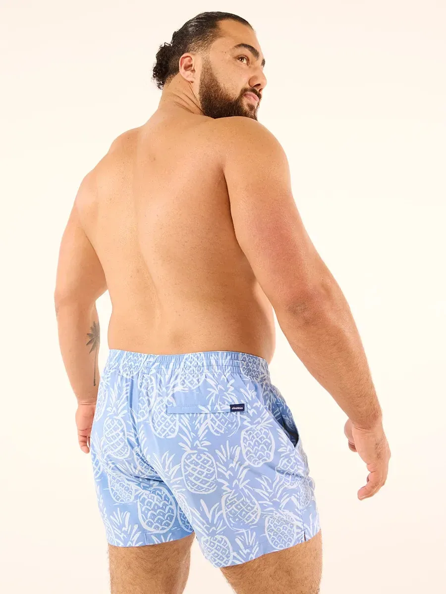 The Thigh-Napples 4" (Faded Lined Classic Swim Trunk)