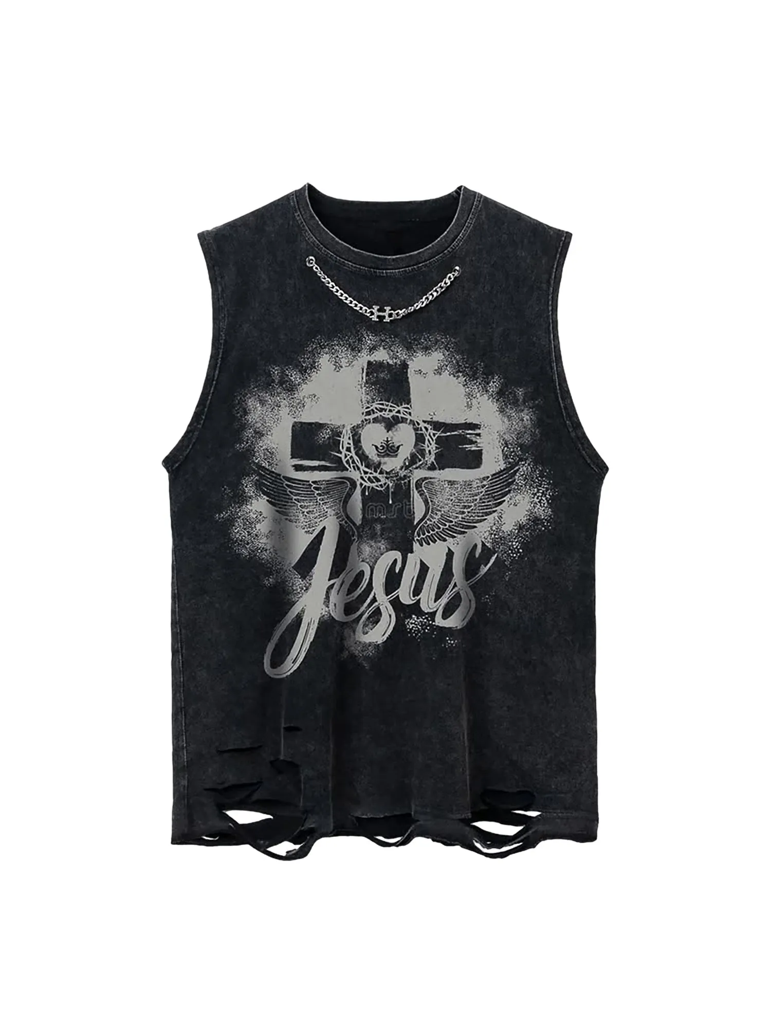 Thesupermade Love Cross Street Rap Sleeveless Vest