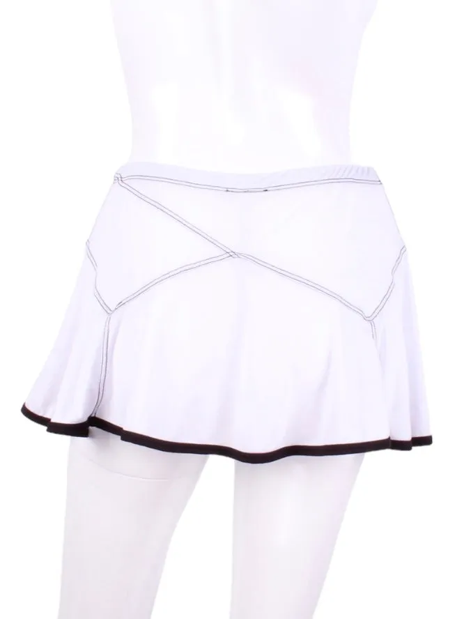 Triangle Skirt White with Black Trim