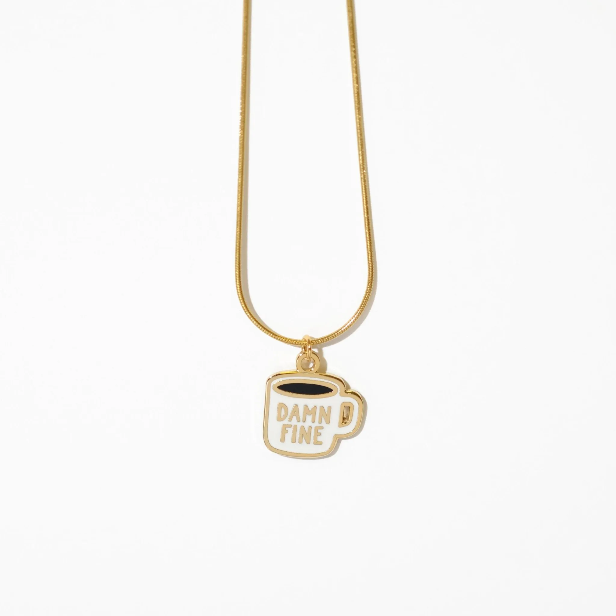 Twin Peaks damn fine coffee necklace