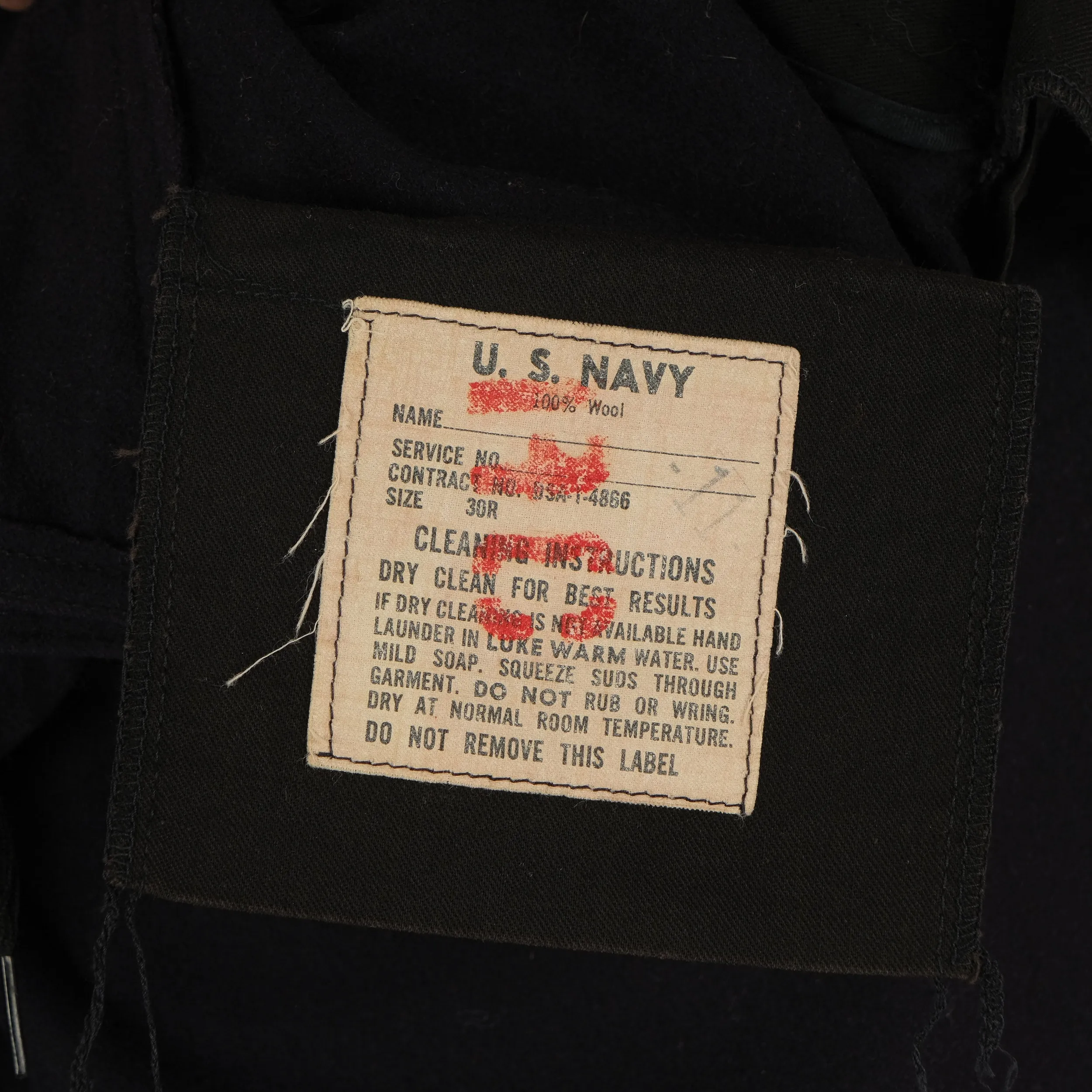 US NAVY WOOL SAILOR PANTS