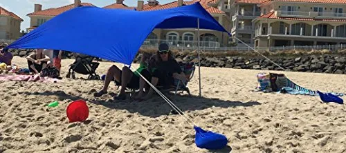 UV Light Sun Shade Protection Beach Shelters - Lightweight Tent Canopy with Sandbag Anchors