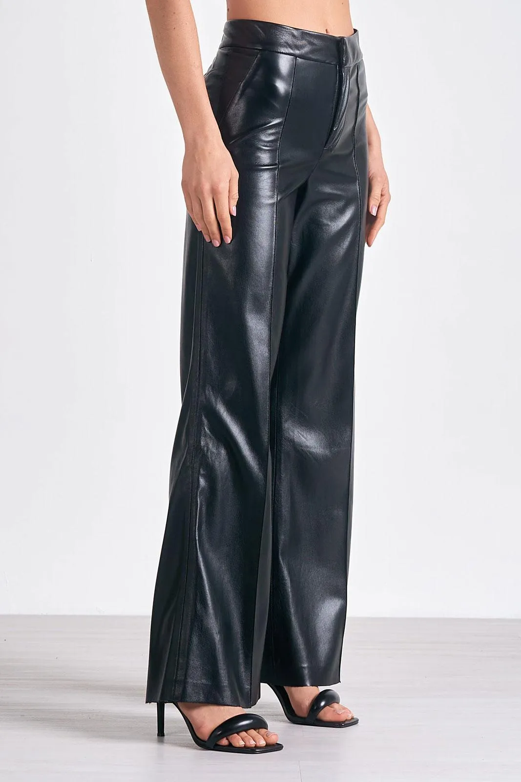 Vienna Faux Leather Flare Pants