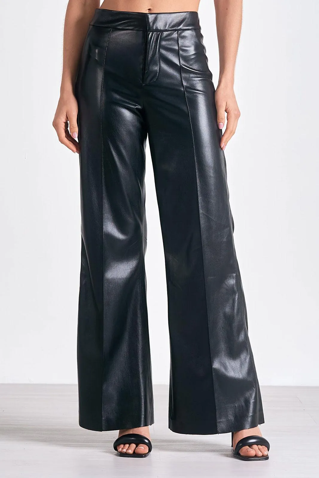 Vienna Faux Leather Flare Pants