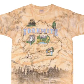 VINTAGE ALL OVER PRINT YOSEMITE NATIONAL PARK 1994 TEE SHIRT XL MADE USA