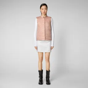 Woman's vest Aria in powder pink