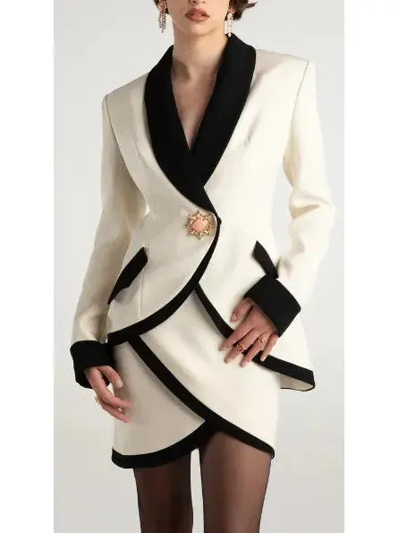 Women’s Brooke Suit Jacket and Skirt Set, White