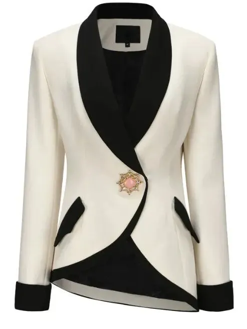 Women’s Brooke Suit Jacket and Skirt Set, White