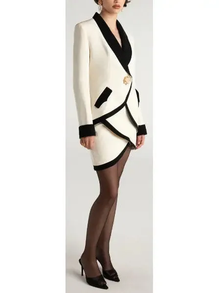 Women’s Brooke Suit Jacket and Skirt Set, White