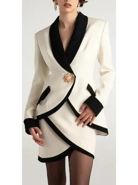 Women’s Brooke Suit Jacket and Skirt Set, White