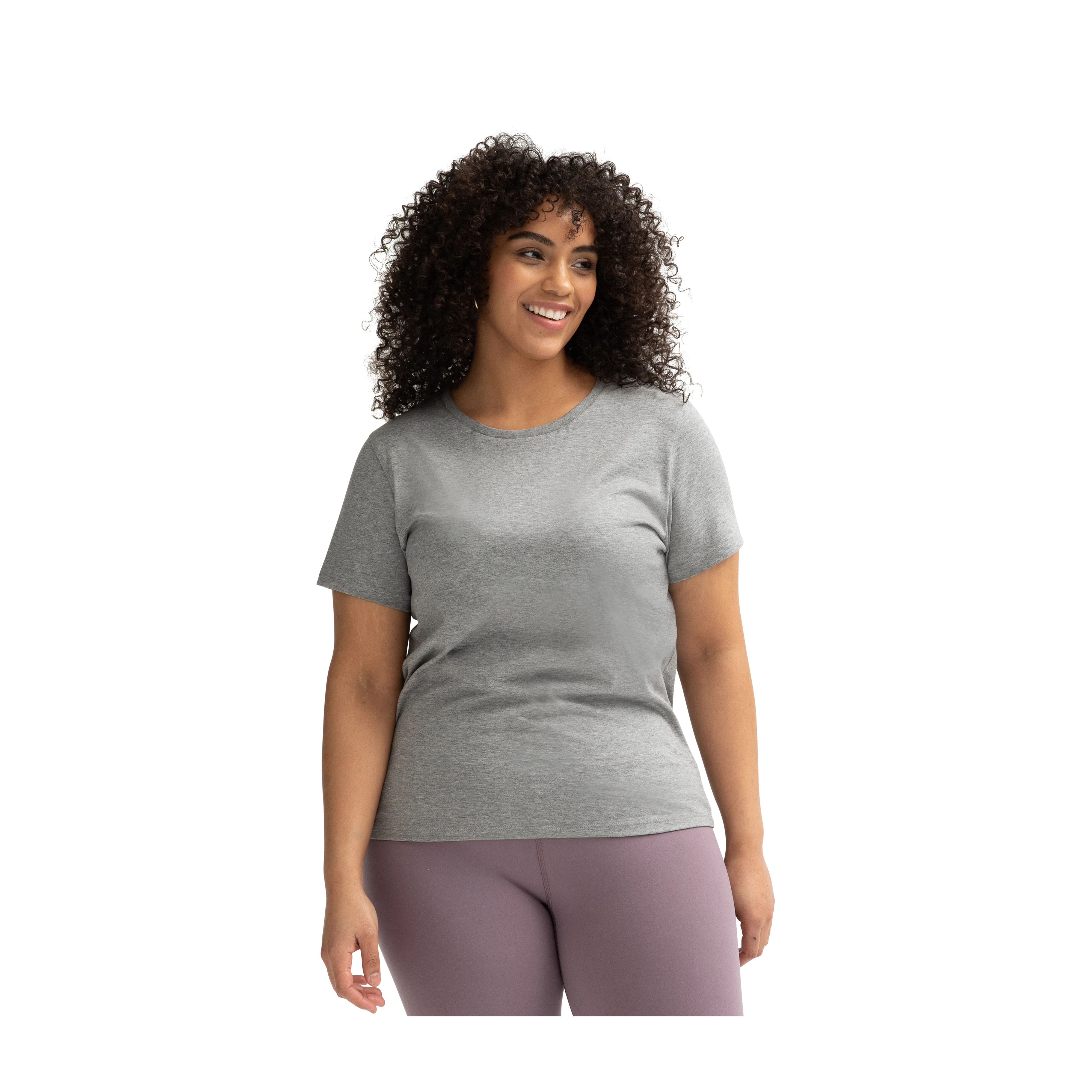 Women's Crew Neck T-Shirt & No Show Sock 6-Pack