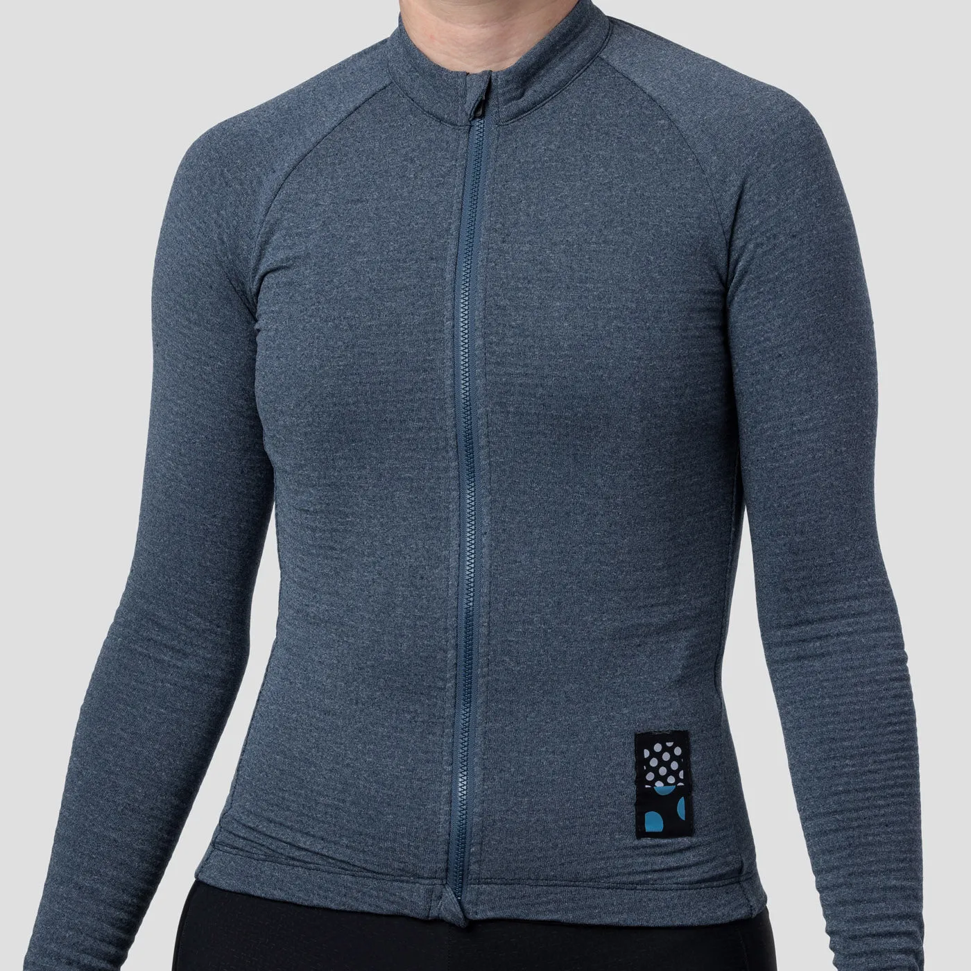 Women's Merino Grid Thermal Jersey - Sapphire