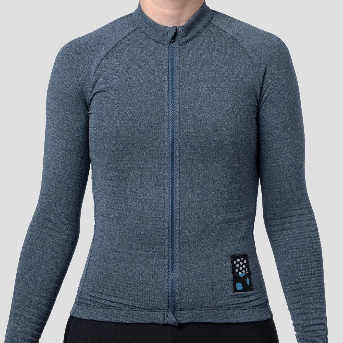 Women's Merino Grid Thermal Jersey - Sapphire