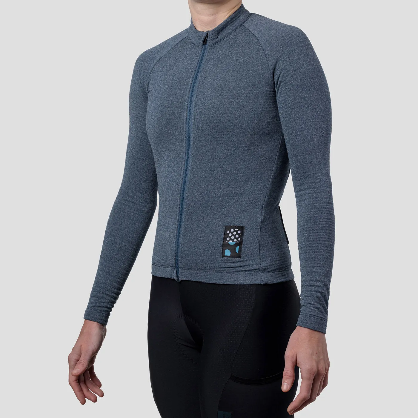 Women's Merino Grid Thermal Jersey - Sapphire