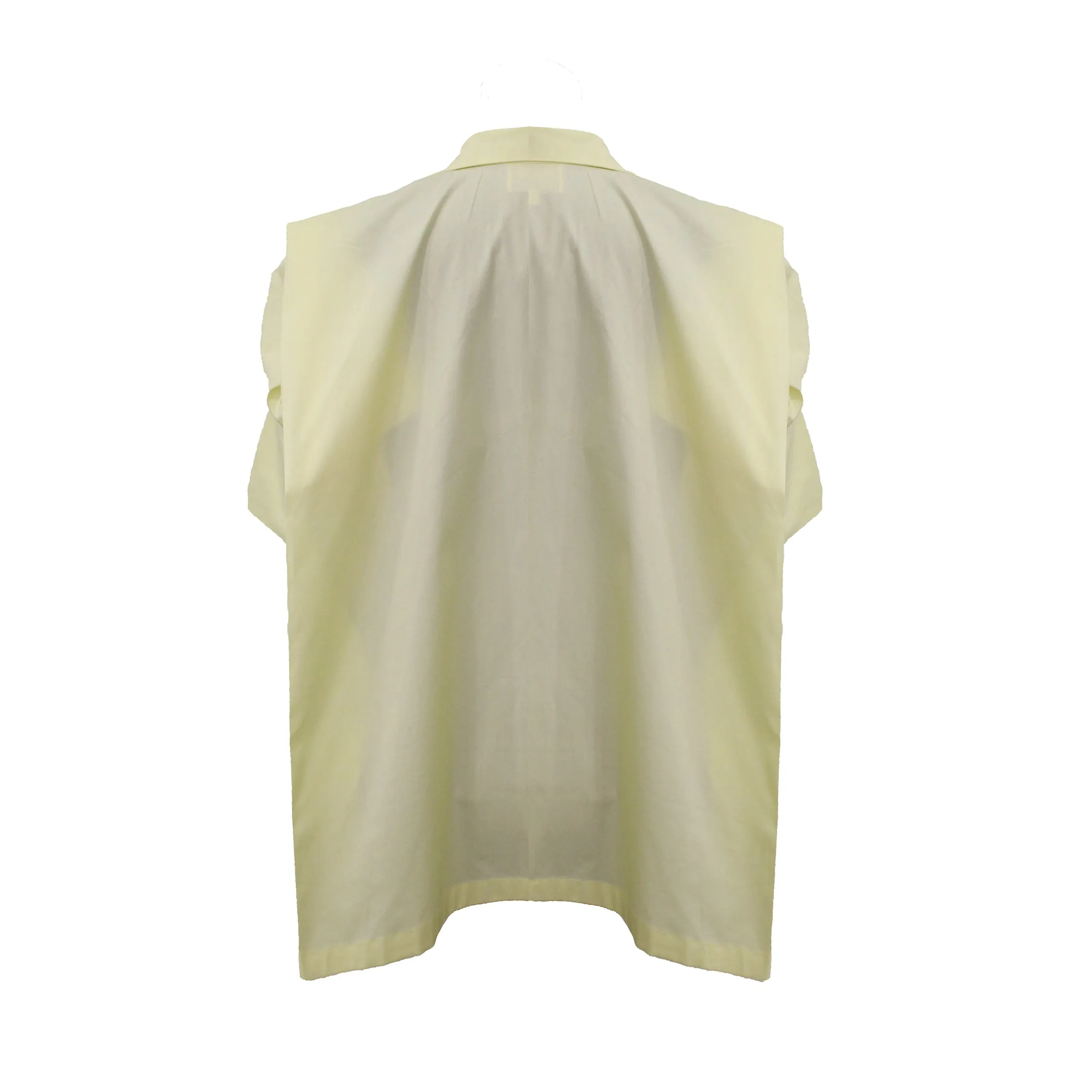 Yellow Cotton Bubble Back Shirt