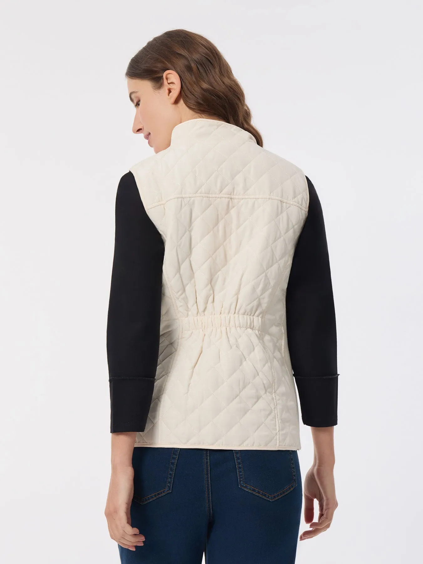 Zip-Front Quilted Vest